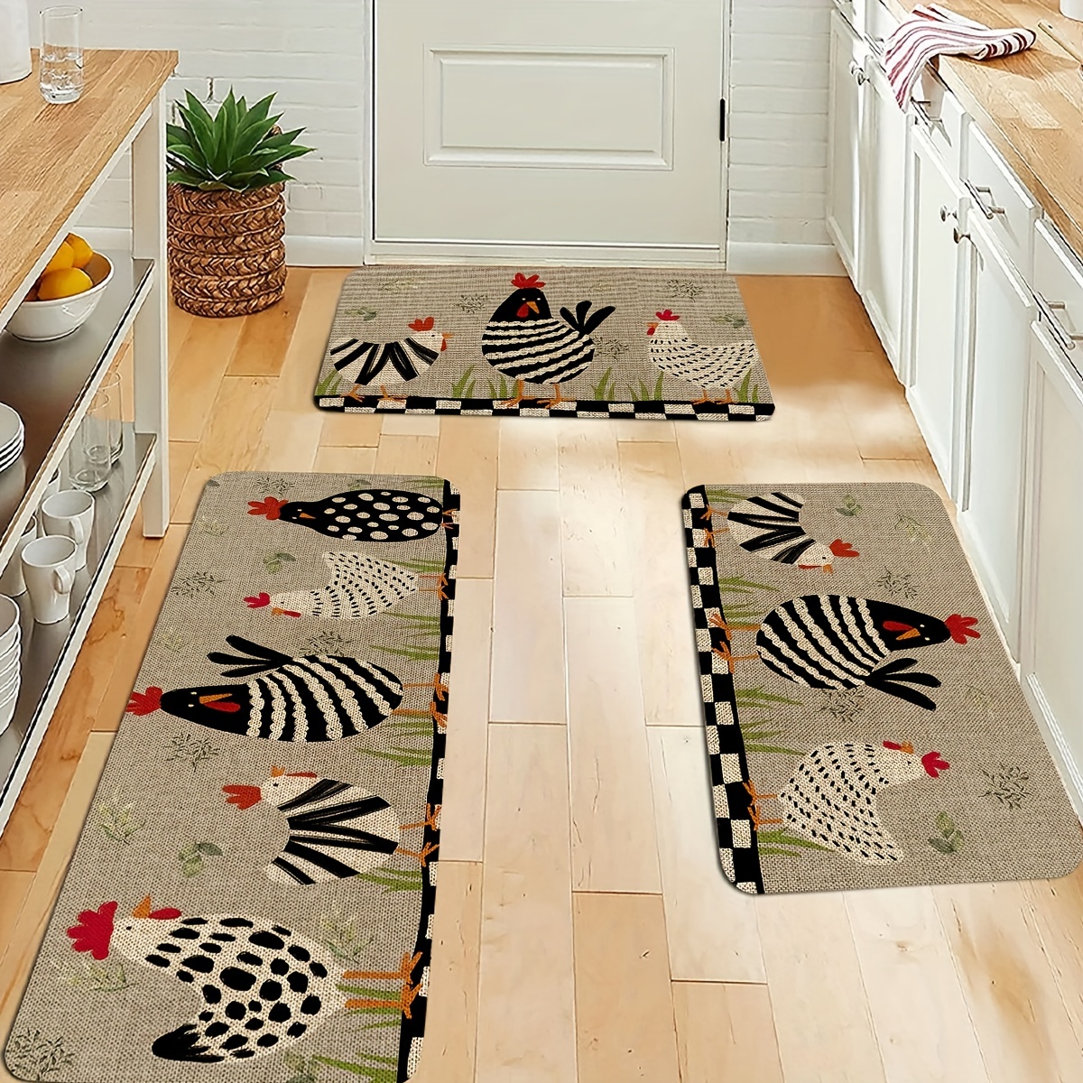 .com: Teamery Kitchen Mats for Floor, Animal Horse Desert