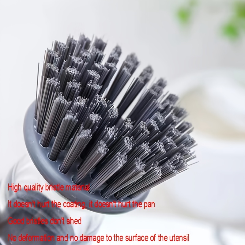 Dishwashing brush, dishwasher long handle wash pot brush sink brush sponge  brush pot artifact automatic plus detergent 2 in 1 kitchen cleaning brush