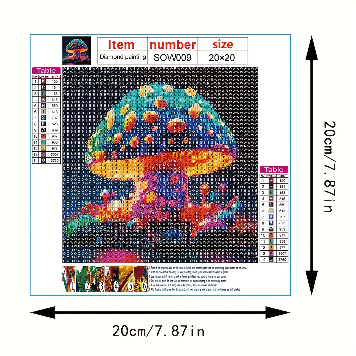 5d Diy Artificial Diamond Painting Art Kit Small Mushroom - Temu