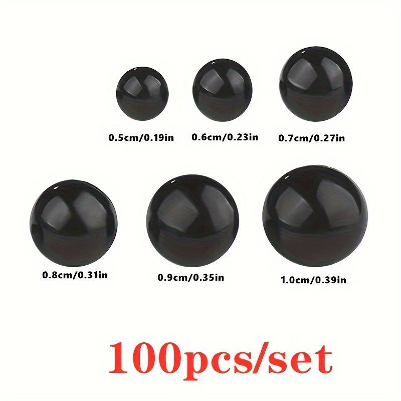 6mm Black Plastic Safety Eyes For Toys Diy - Temu