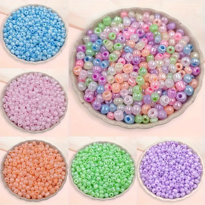 Mix Color Cream Glass Seed Beads Jewelry Making Diy Fashion - Temu