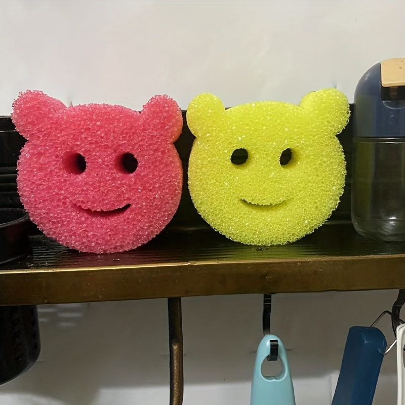 2pcs Strong Scouring Pad & Cleaning Brush Set