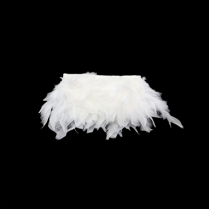 1m/Pc Feather & Furry Fabric Trim Ribbon For Diy Clothing Decoration