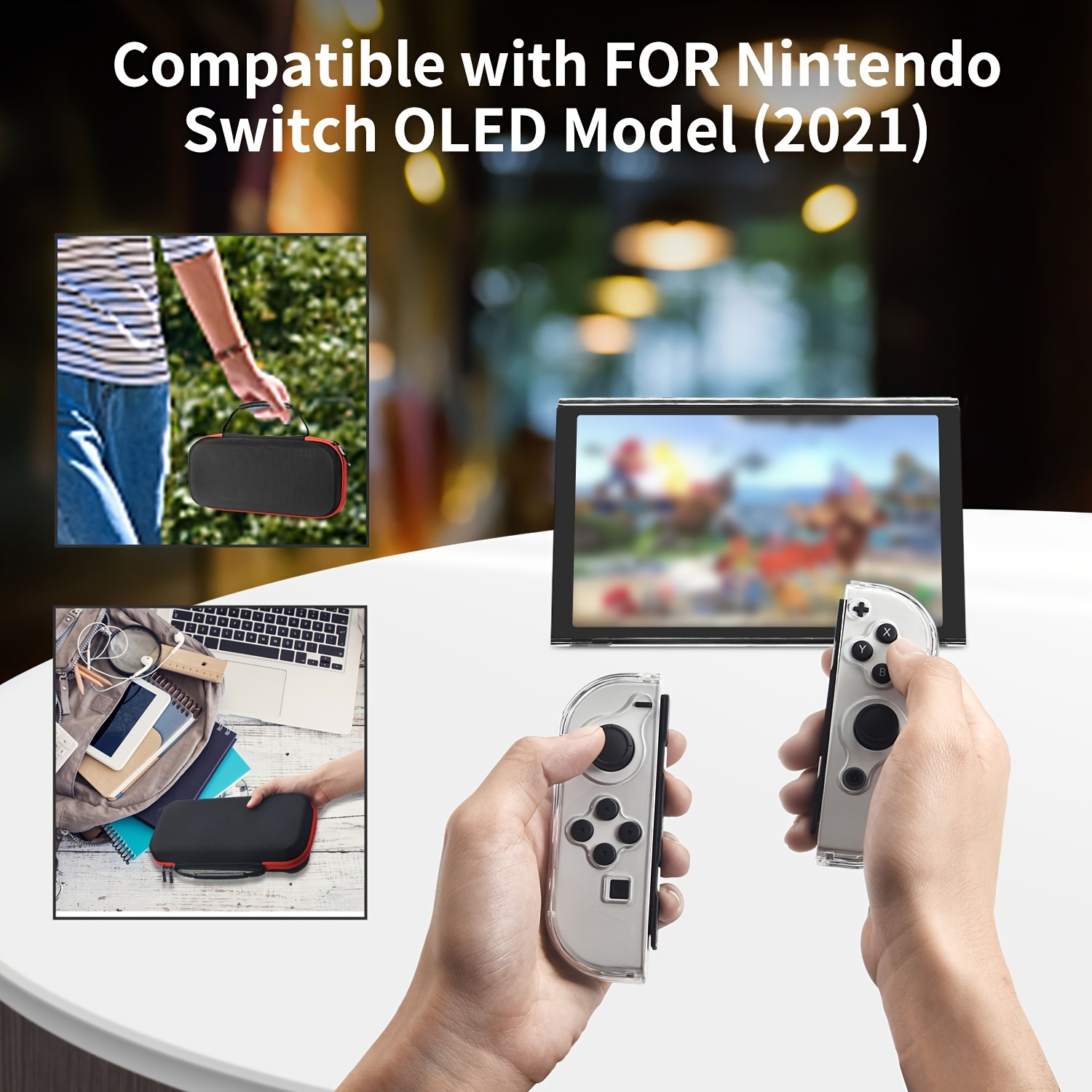 Étui pour Nintendo Switch OLED - Accessoires pour Nintendo Switch OLED Étui  noir | bol