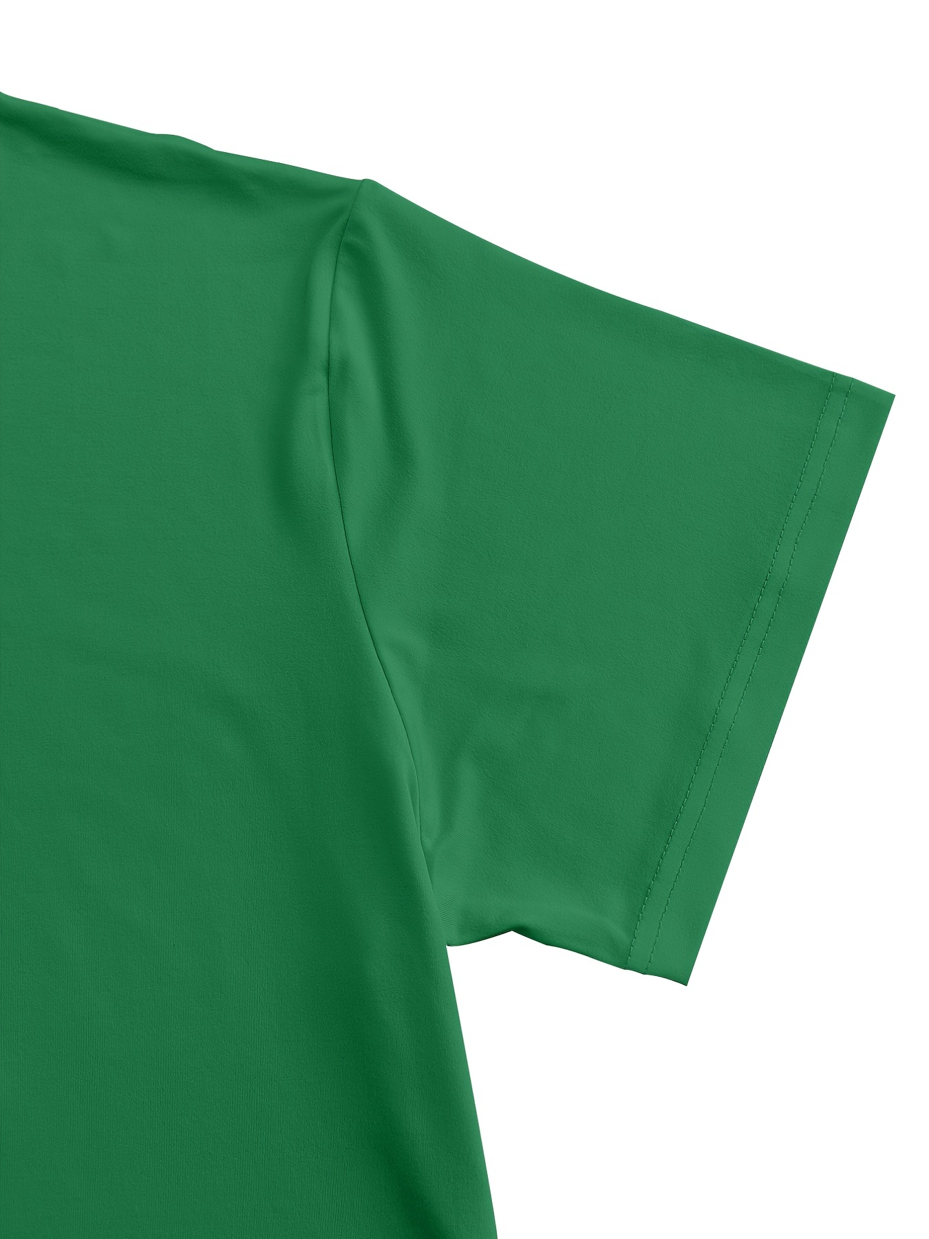 Plus Size Basic T-shirt, Women's Plus Plain Short Sleeve Round Neck Medium Stretch T-shirt