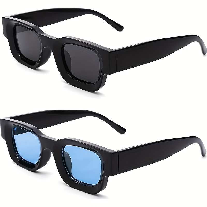 Temu Men's Retro Oversized Square Sunglasses