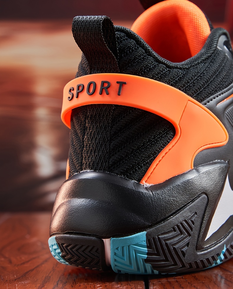 1 par de zapatos de baloncesto de malla transpirable para hombre de cuatro estaciones de ocio de gran tamaño con suela antideslizante para correr