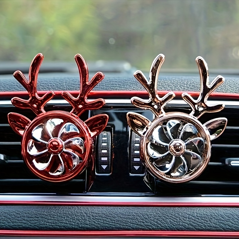 1pc Christmas Antlers Fan Design Car Air Outlet Aroma Diffuser Clip, Car  Fragrance, Car Air Vent Decoration Clip, Car Interior Decoration For Girl