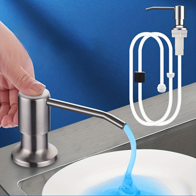 Kitchen Sink Soap Dispenser (brushed Nickel) Stainless Steel - Temu