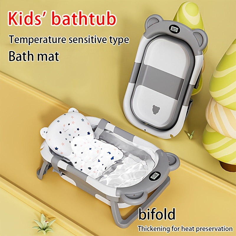  Bañera portátil plegable para adultos, bañera plegable para  adultos, bebés y niños pequeños, bañera portátil de doble drenaje, bañera  portátil para remojar en la ducha, bañera de hidromasaje de agua caliente