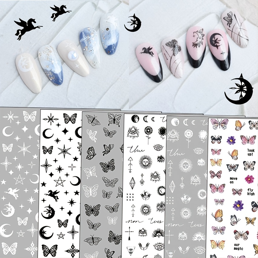 90s Airbrush Hearts Nail Decals Y2k Designs for Acrylic Press on Gel X Nail  Designs Bundle Pack -  Canada