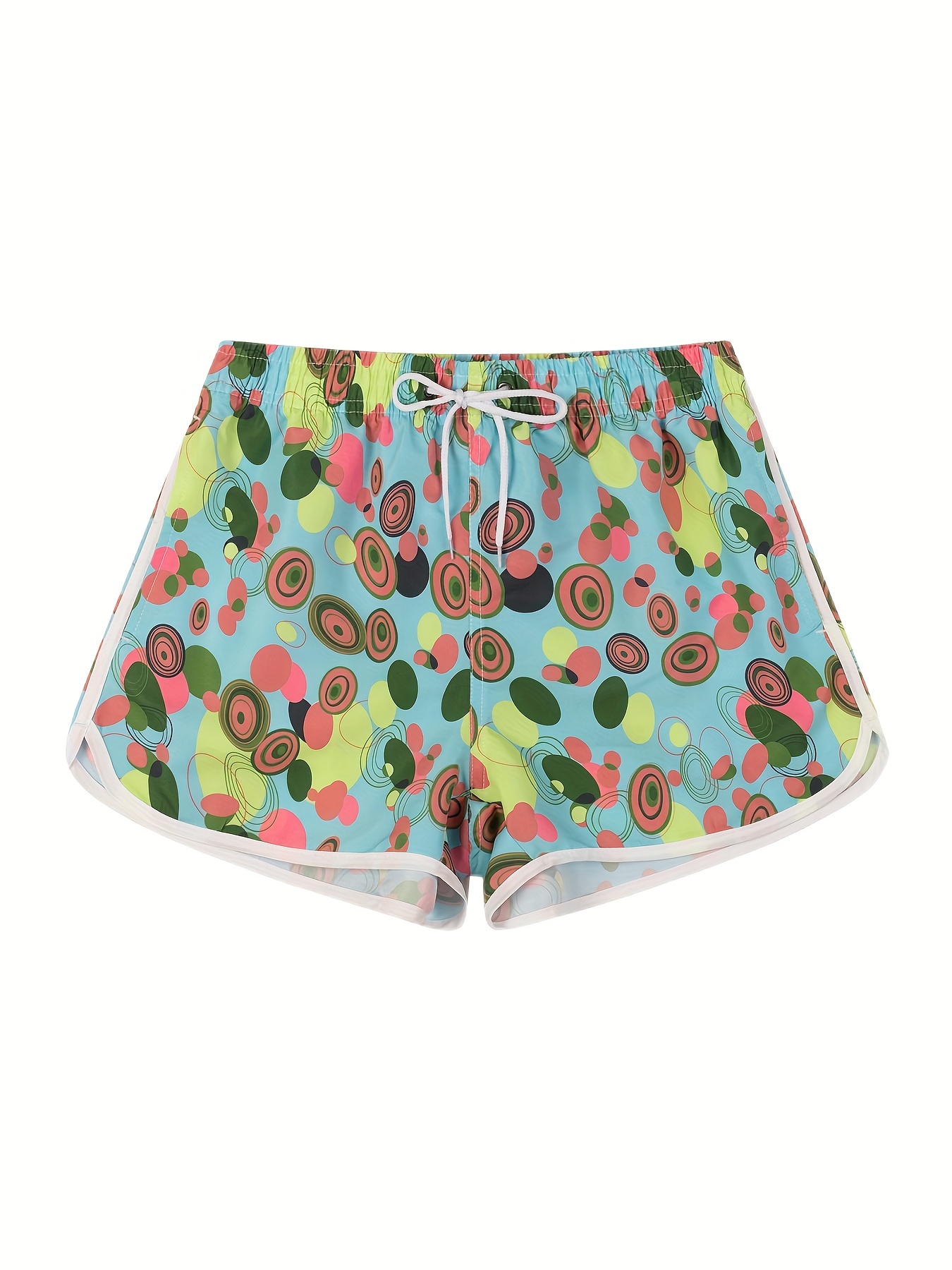 Allover Print Drawstring Shorts, Pantalones Cortos Casuales Para La Playa  Para Primavera Y Verano, Ropa De Mujer