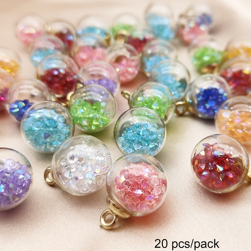 Transparent Glass Ball Pendant Diy Handmade Jewelry Accessories