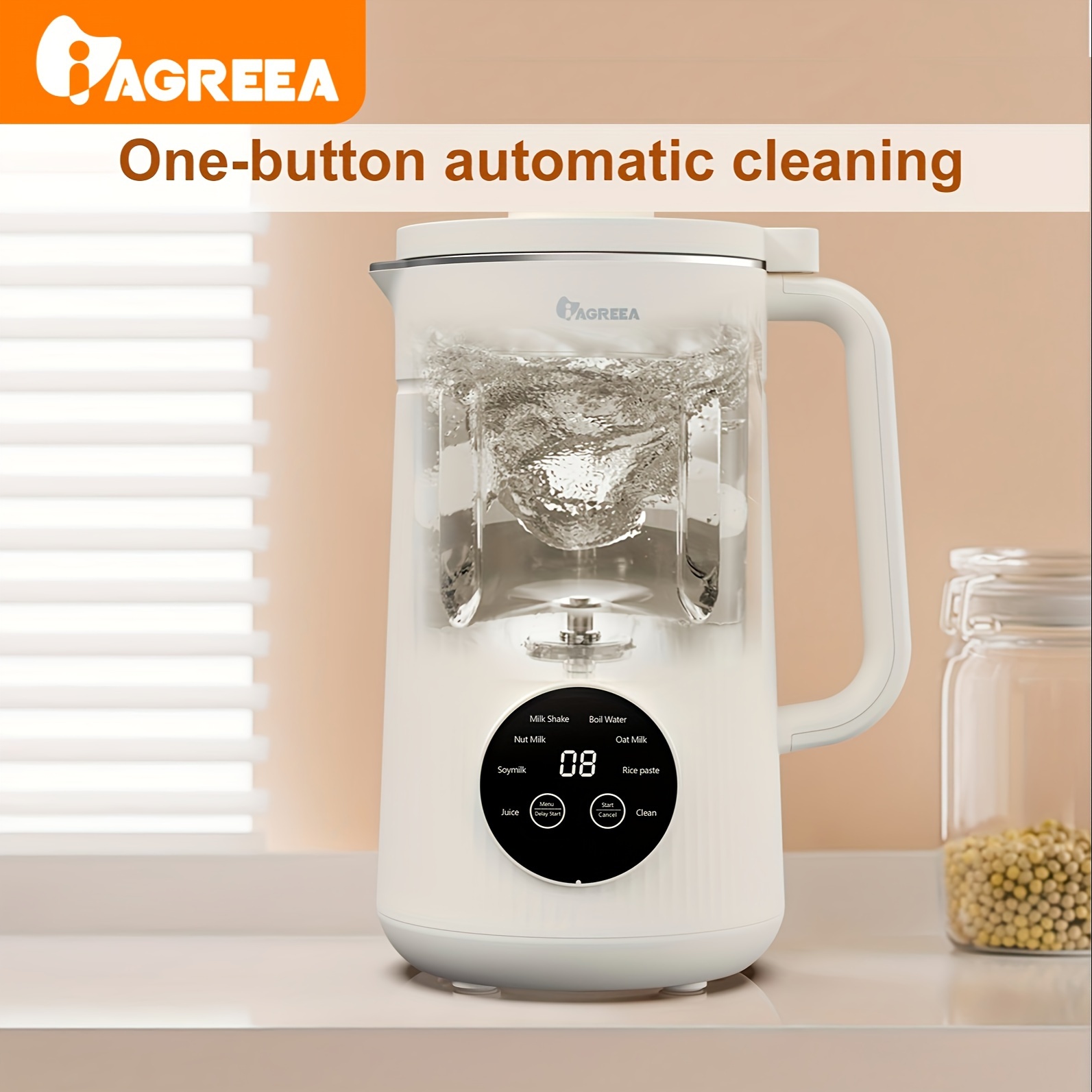 800ml Soy Milk Machine Electric Juicer Blender Mixer Soybean Milk Maker  Wall Breaking Machine Rice Paste Maker Breakfast Machine