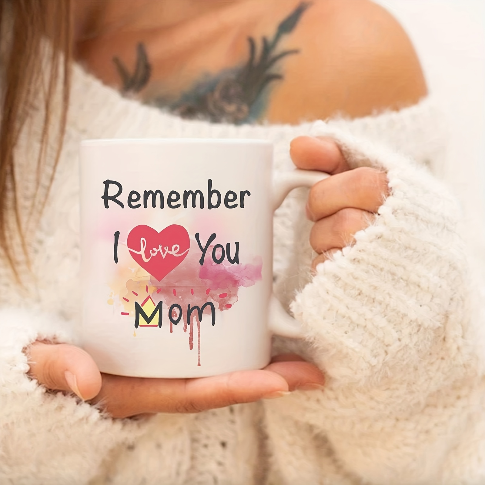 Mom Ceramic Coffee Mug, White Tea Mug For Mom, Classic Drinking Cup With  Handle, Novelty Gift, For Hot Or Cold Drinks Like Cocoa, Milk, Tea Or  Water, Mother's Day Gifts, Birthday Gifts 