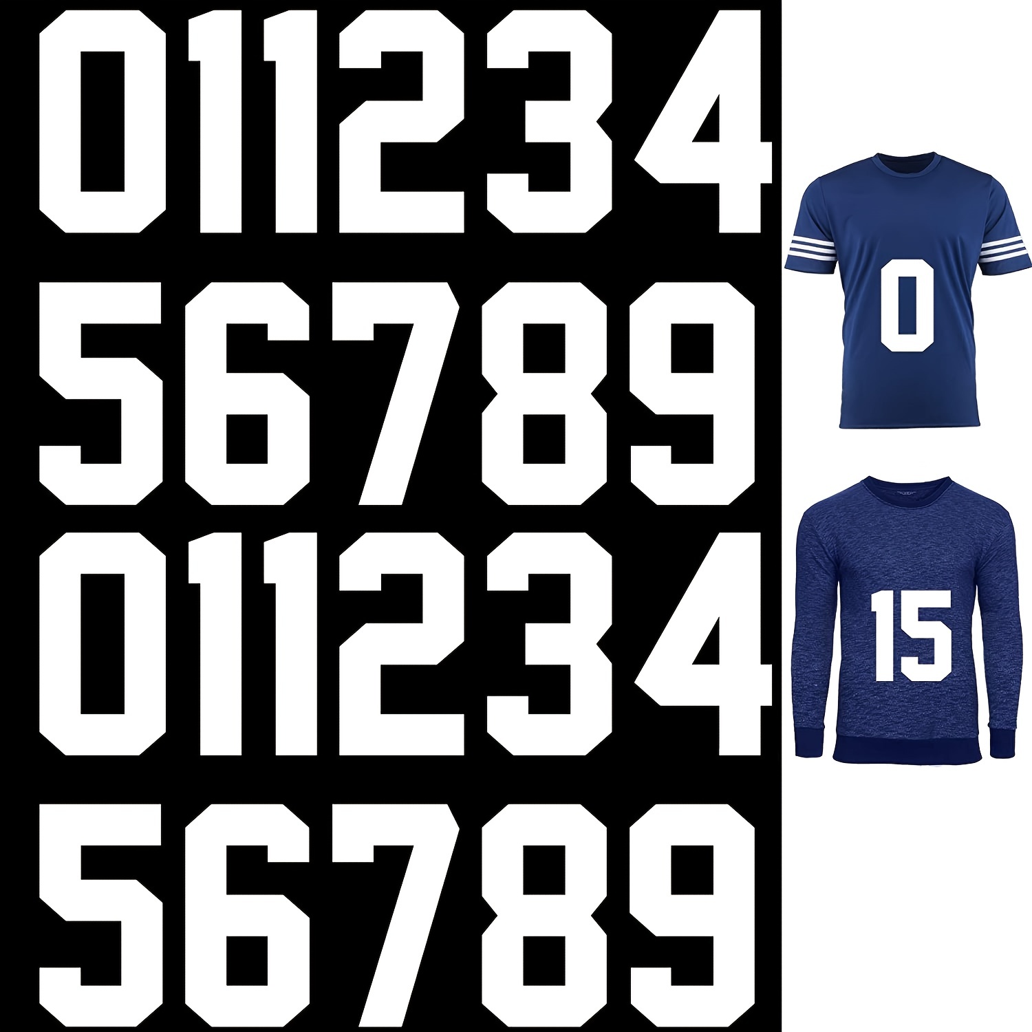 Iron On Numbers T Shirt Heat Transfer Numbers 0 To 9 Jersey - Temu