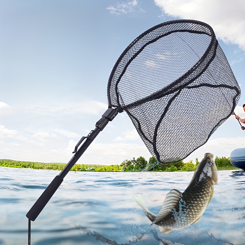 Folding Aluminum Fishing Landing Net Fish Net with Extending