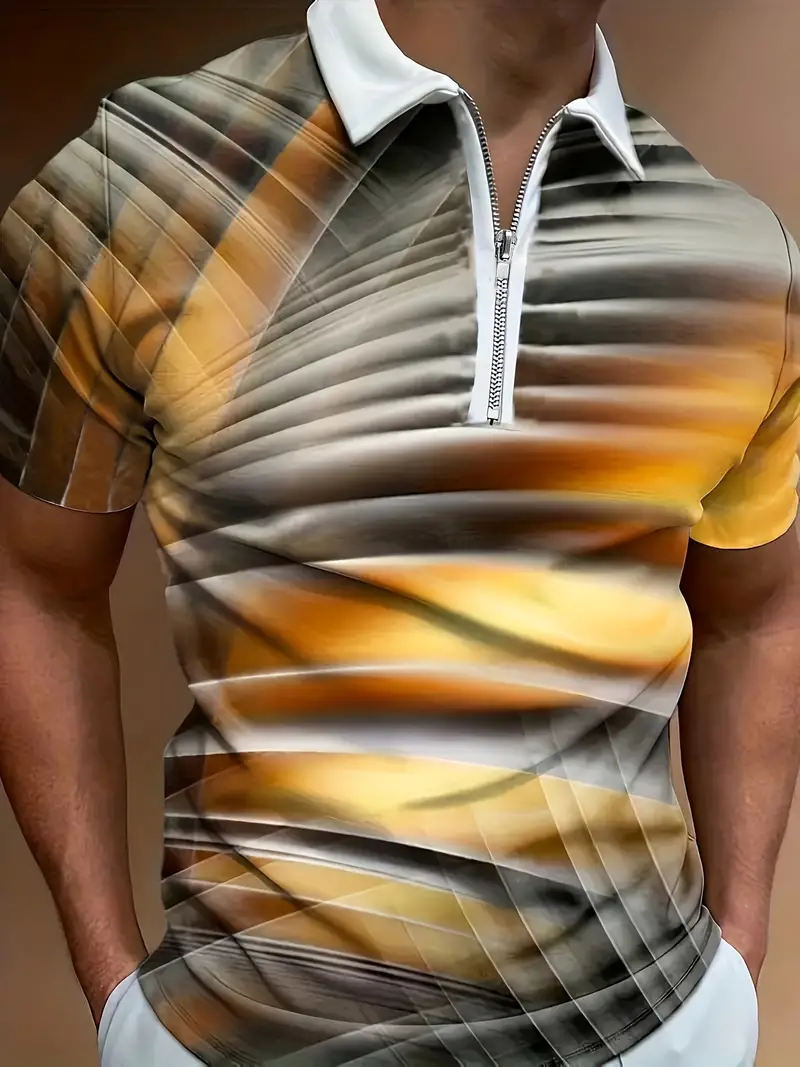 Men's Shirts Golf Shirts Gradient Printing Outdoor Street - Temu Canada