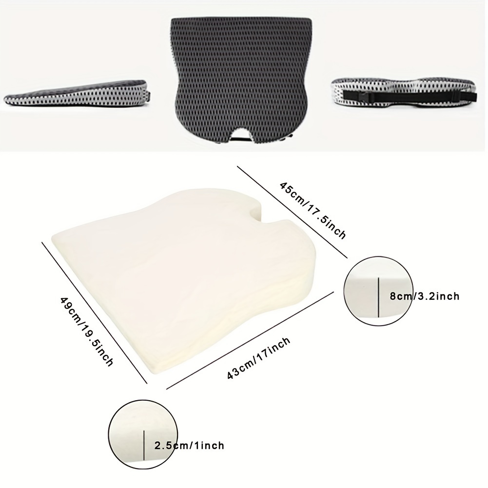 Memory Foam Car Wedge Seat Cushion for Support & Pain Relief
