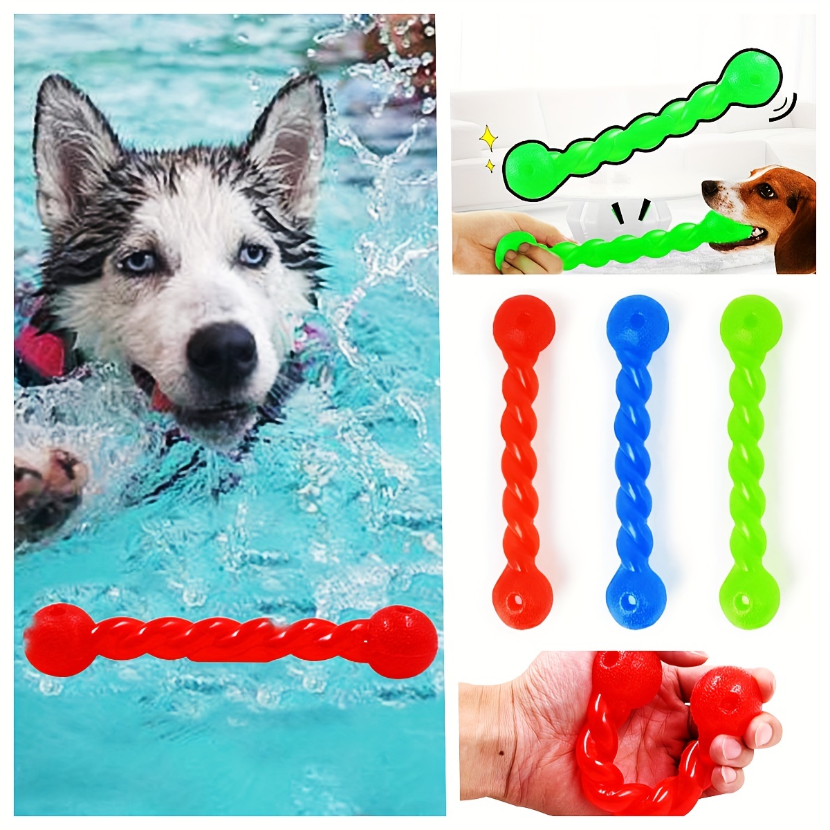 Pet Product Rubber Dog Toy with Thorn Bone Rubber Molar Teeth Pet Toy Dog  Bite Resistant Molar Training Grinding Teeth To Smell