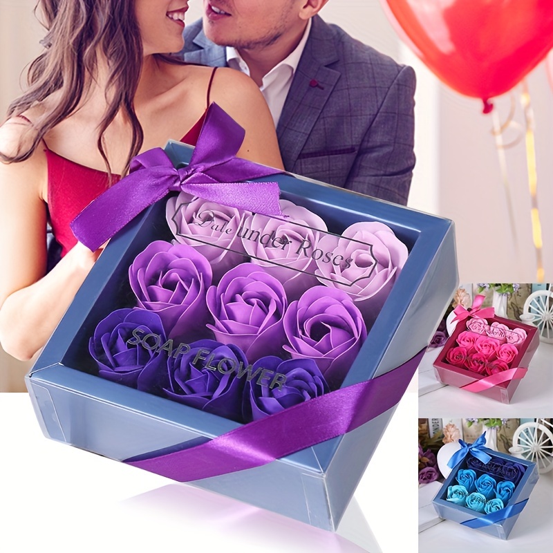 Eternal flowers roses Valentine's Day Gift Romance Festival Heart Style  Artificial Rose Flower Ornament Refinement Gifts Box - AliExpress