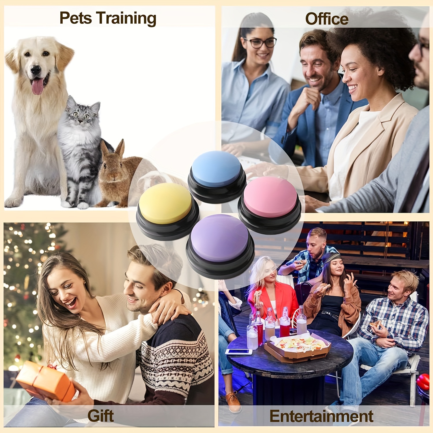Pulsanti di comunicazione per cani pulsanti per cani parlanti giocattolo  parlante per cani regalo registrabile per l'addestramento del cane del  proprietario dell'animale domestico che parla - AliExpress