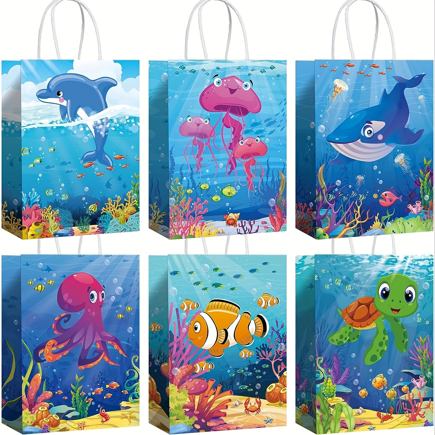 Sea Animals Bags Gift Bags Plastic Sea Life Gift Bags - Temu