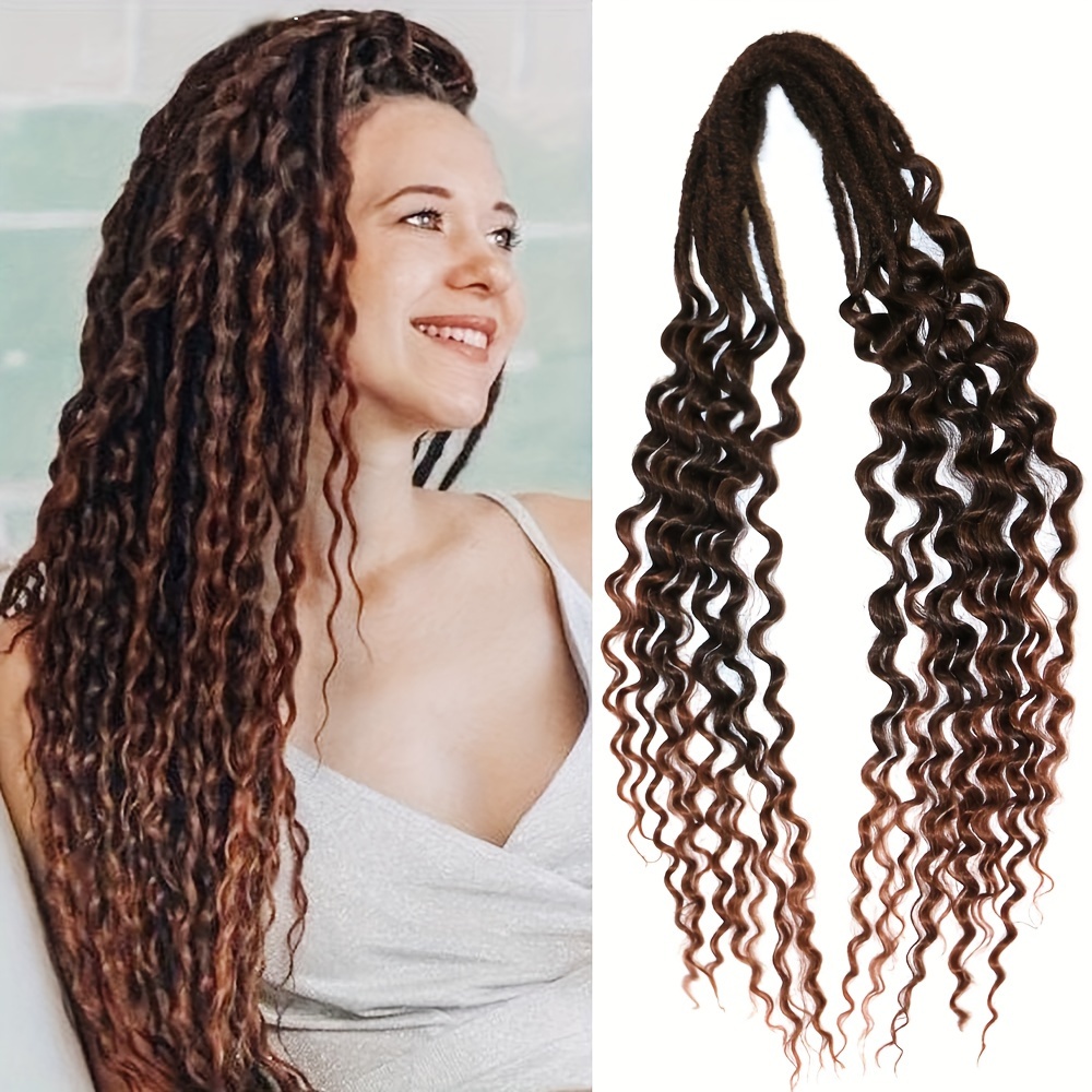 10 Strands Dreadlocks Extensions Curly Ends Synthetic Hair - Temu Canada