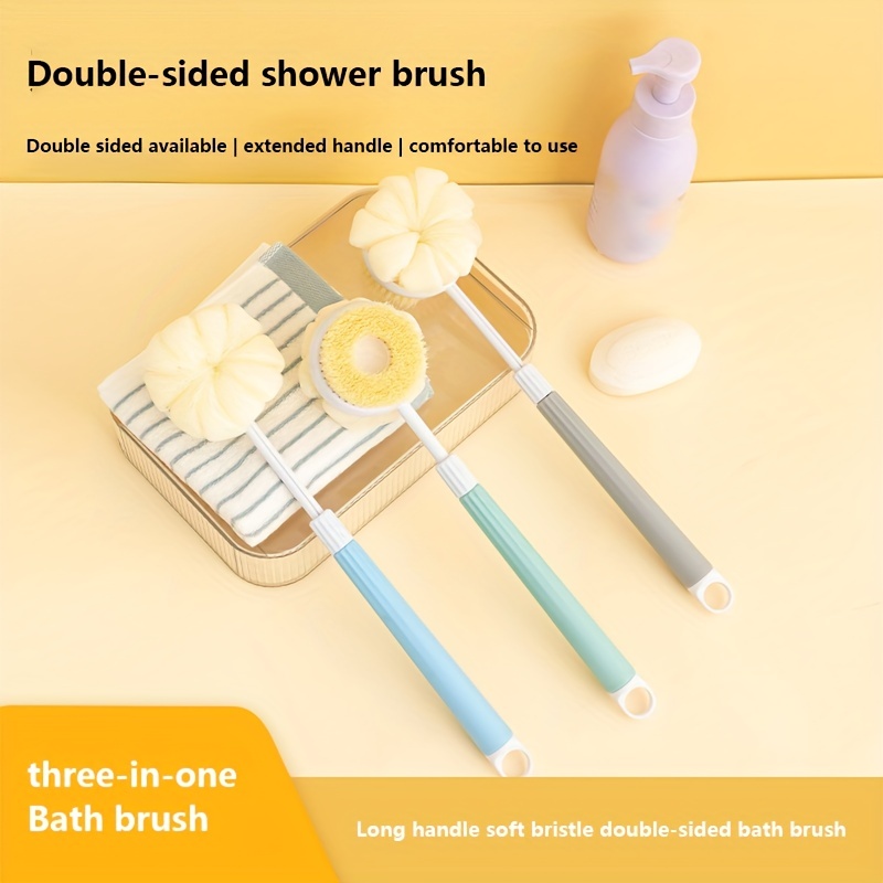 Long Handle Soft Bristle Bath Brush Dual Purpose Bath Shower