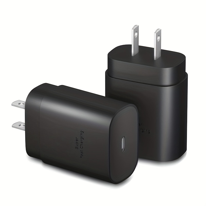 25W USB-C Super Fast Charging Adapter Charger Compatible with Samsung  Devices (Black)