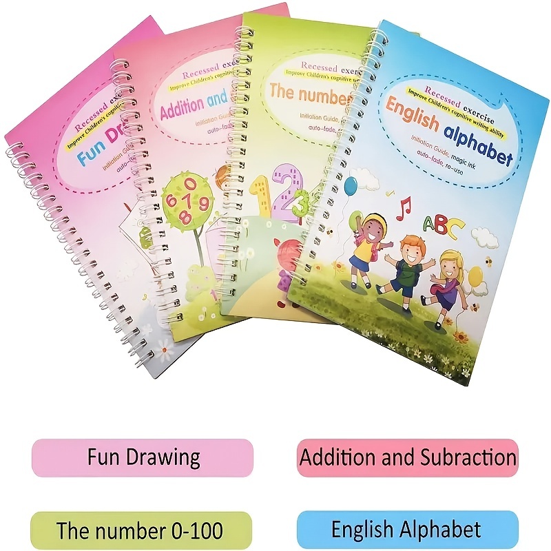 Kids Magic Practice Copybook Reusable Tracing Writing Book