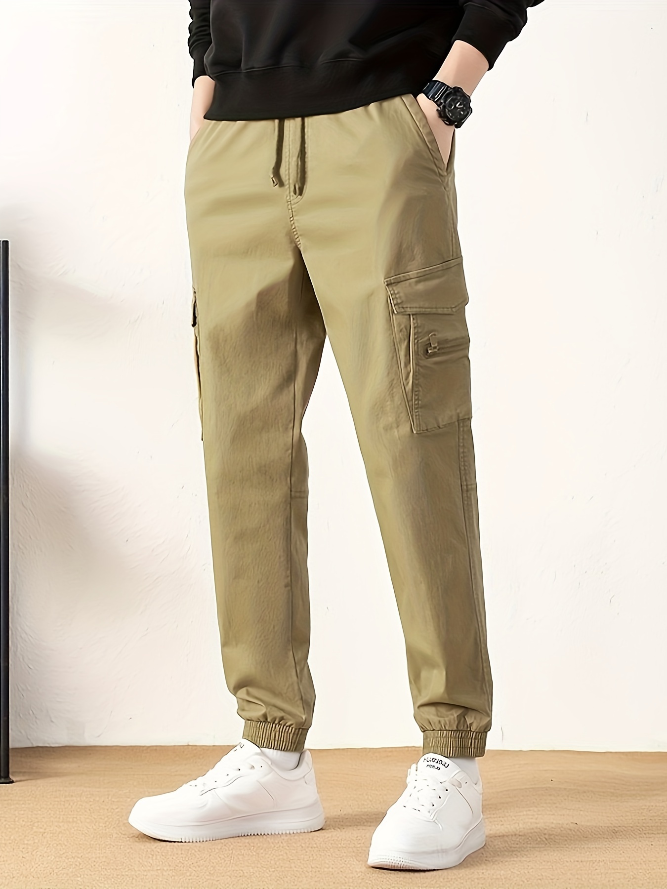 Stretch Cotton Cargo Chino Jogger