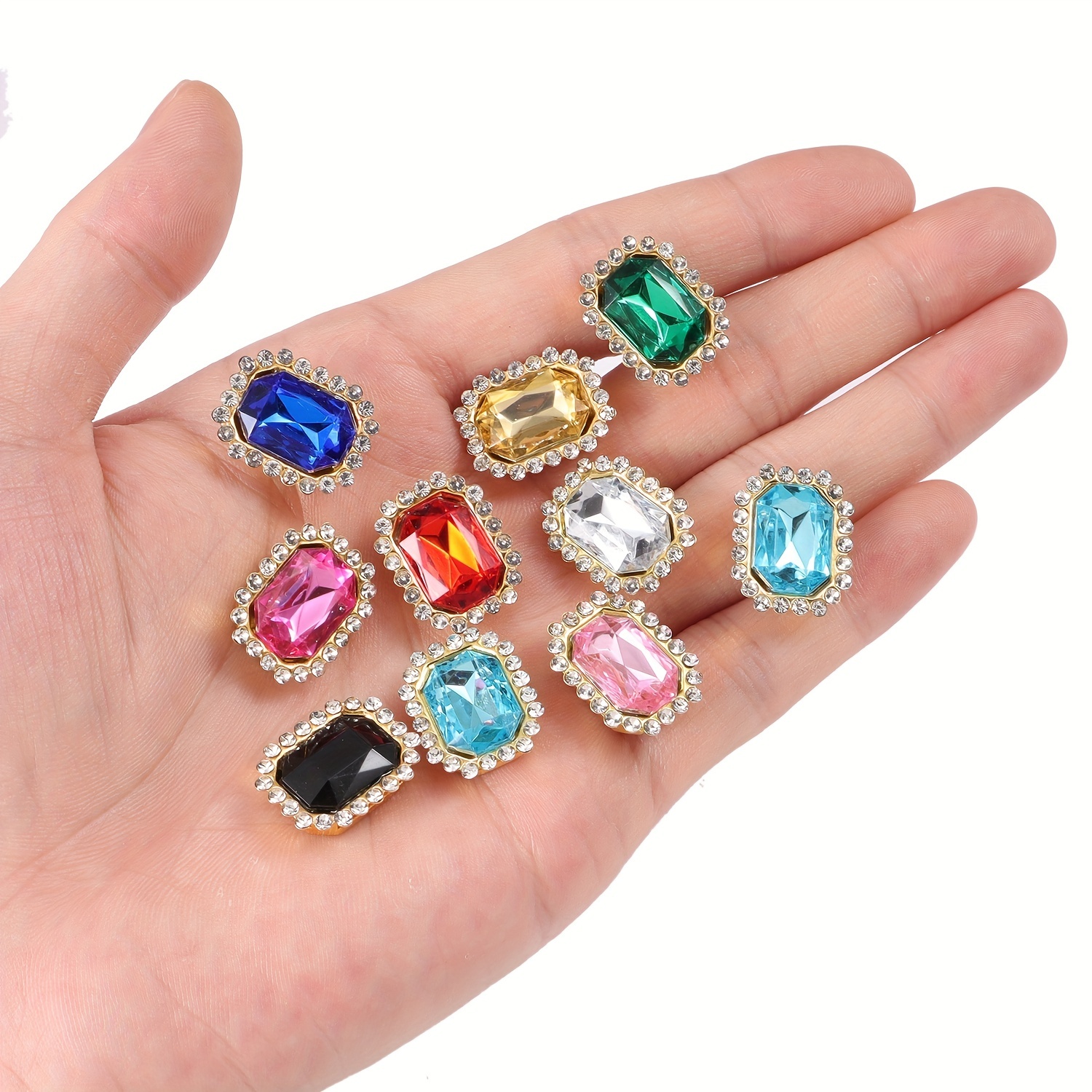 30Pcs Sew on Rhinestones for Clothes Rhinestones 9mm Big Acrylic Crystal  Claw Flatback Prong Setting Sew on Crystal Sewing Gems for DIY Jewelry  Making Crafts (Multicolor, Assorted Style)