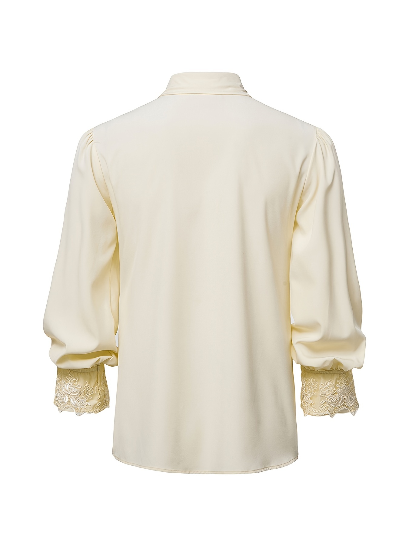 Men's Vintage Pullover Steampunk Ruffle Lapel Shirts Comfort Flex