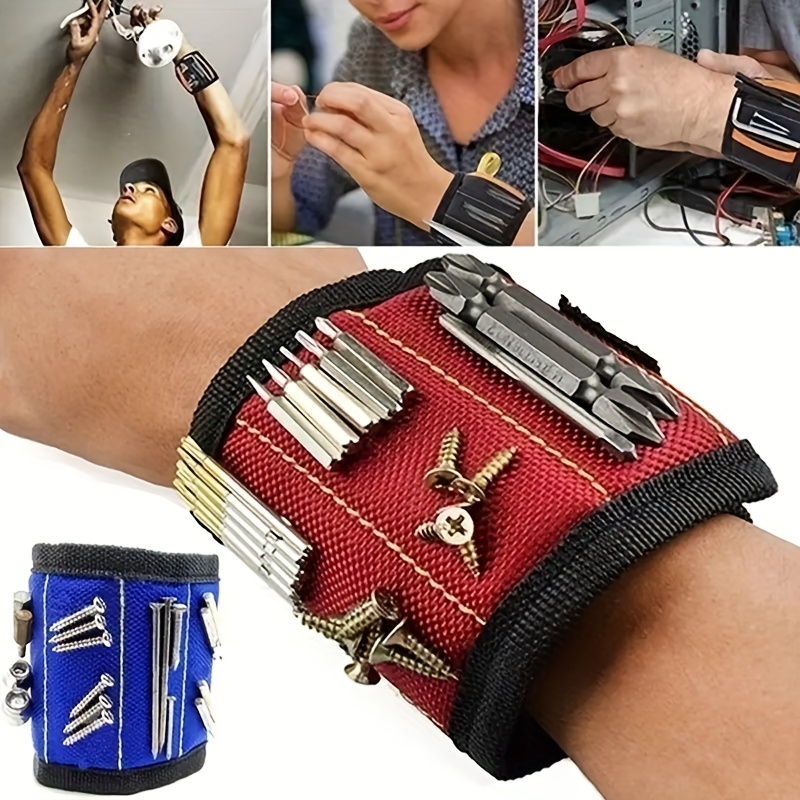 Magnetic Tool Holder Wrist Band Magnet Strap Belt Screws Bolts