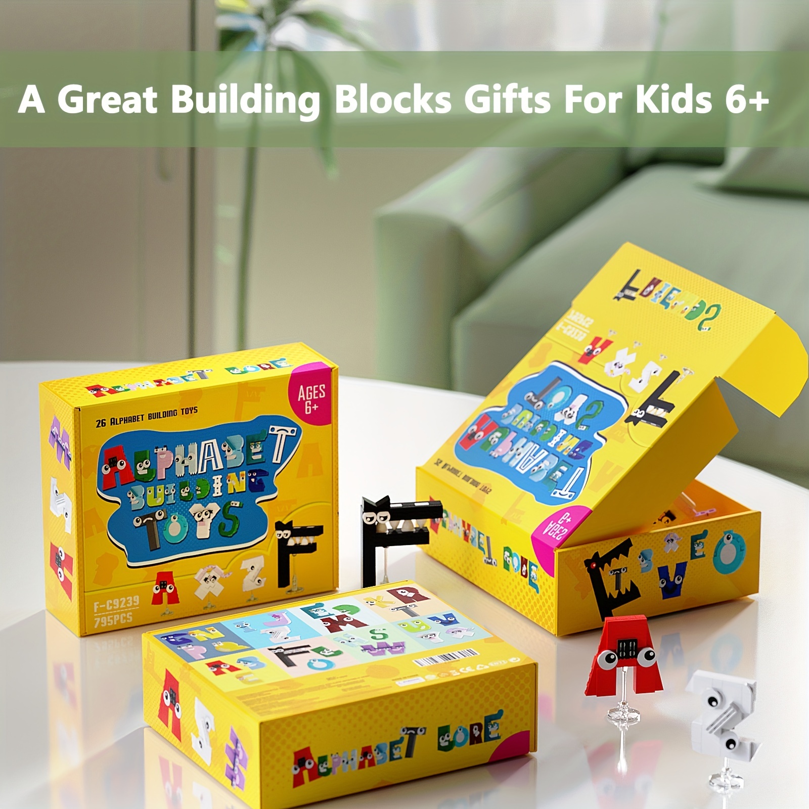 Alphabet Lore Building Blocks Set Toy, Building Blocks Set Kids