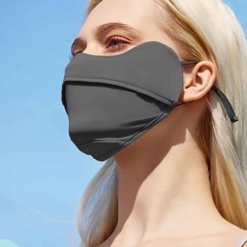 Ice Silk Breathable Design Uv Protection Face Mask Washable - Temu Canada