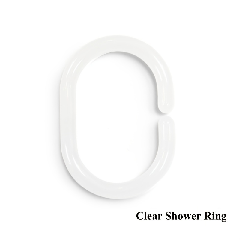 Clear/black/white C shaped Shower Curtain Rings Strong - Temu United Kingdom