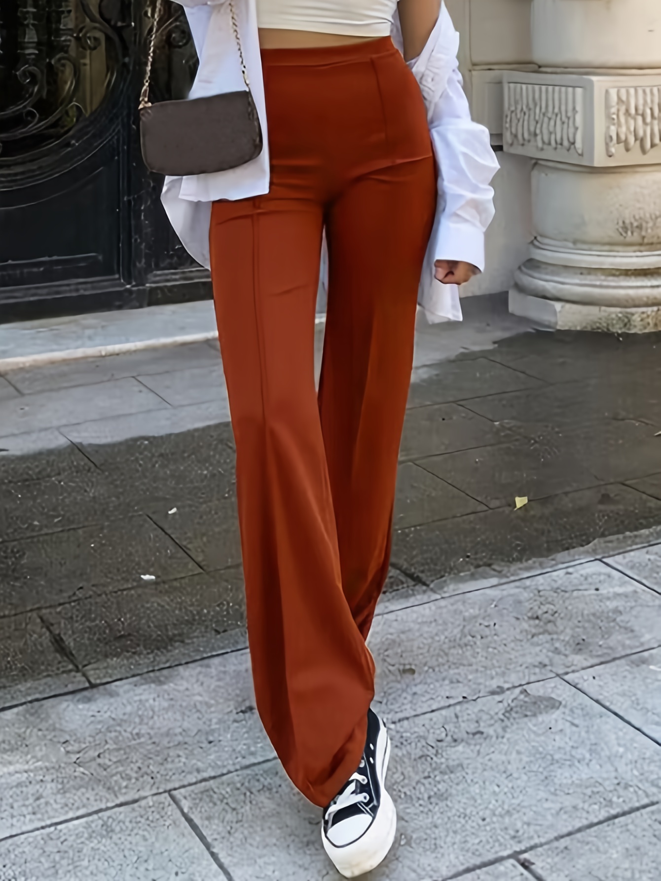 What to Wear with Brown Flare Pants