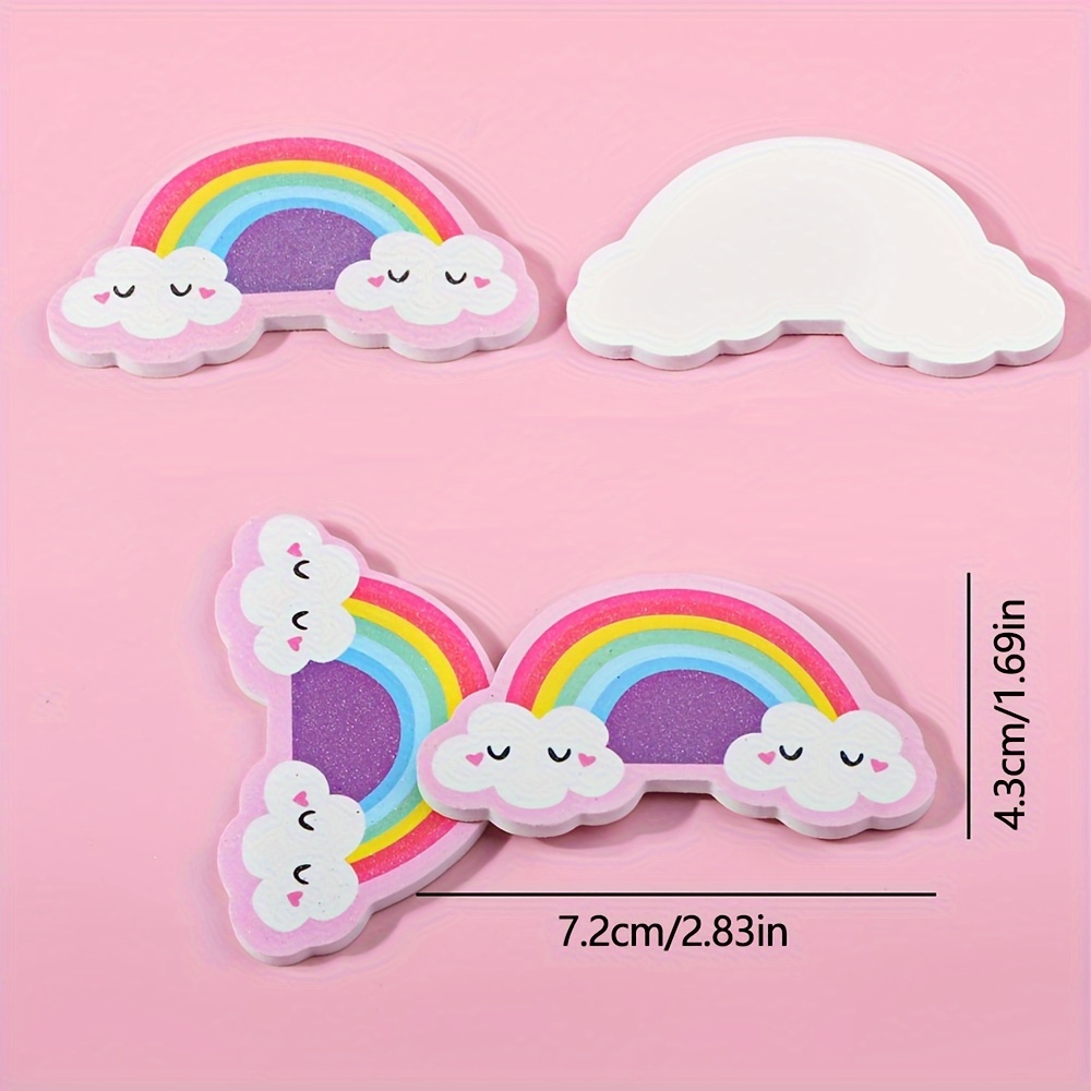 Image of 20pcs/set Mini Heart Shaped Cloud Shaped Nail Polishing Files, Sanding Strip Rubbing Strip, Double Sided Polishing Strip Nail Files, Manicure Pedicure Tool