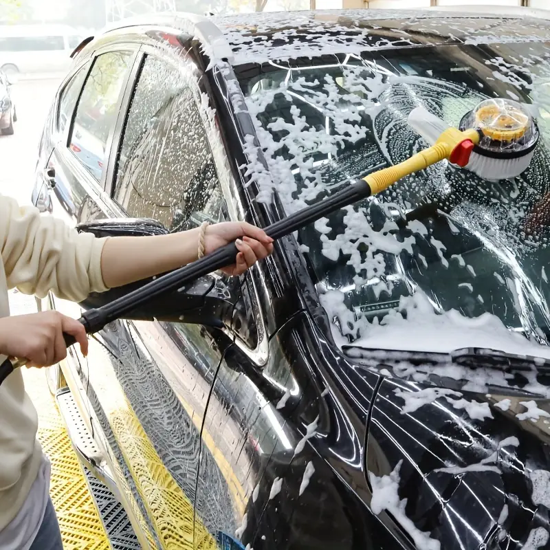 360 rotating car wash brush kit high pressure chenille bristles with automatic foaming for vehicle cleaning adjustable dip wash rotary wash brush details 16