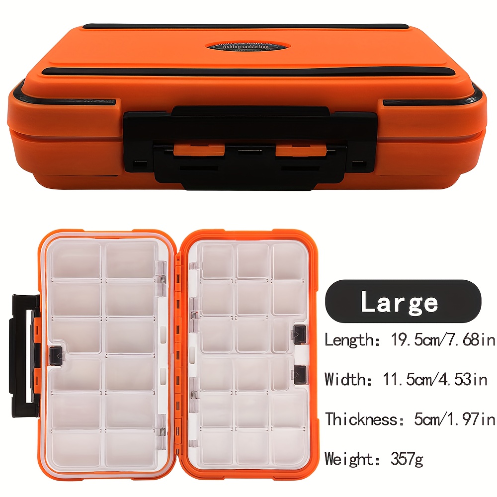 Fishing Tackle Box 10 Compartment Lure Hook Storage Case Double Sided  Fishing Tool Organizer Multifunctional Bait Container