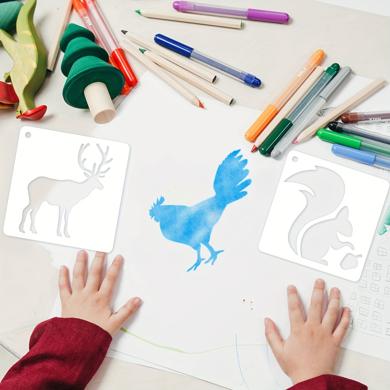 Stencils For Painting Small Reusable Animal Stencil Art - Temu