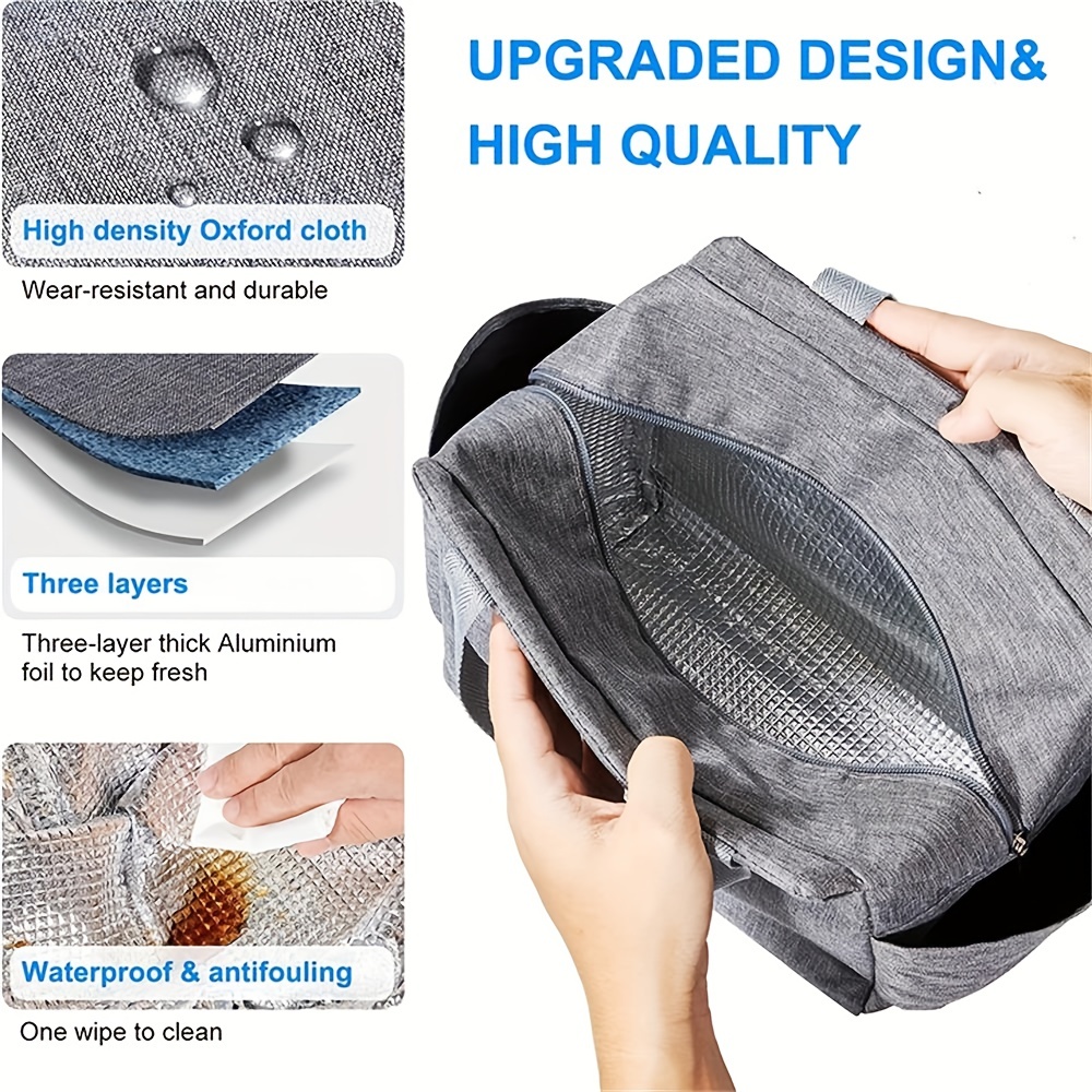 Insulated Lunch Bag Portable Stylish Convenient Storage - Temu United Arab  Emirates