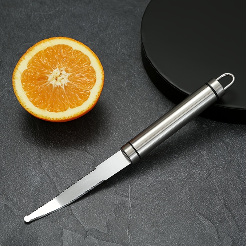 2PCS 304 Stainless Steel Orange Opener Ring Slicer Cutter Portable