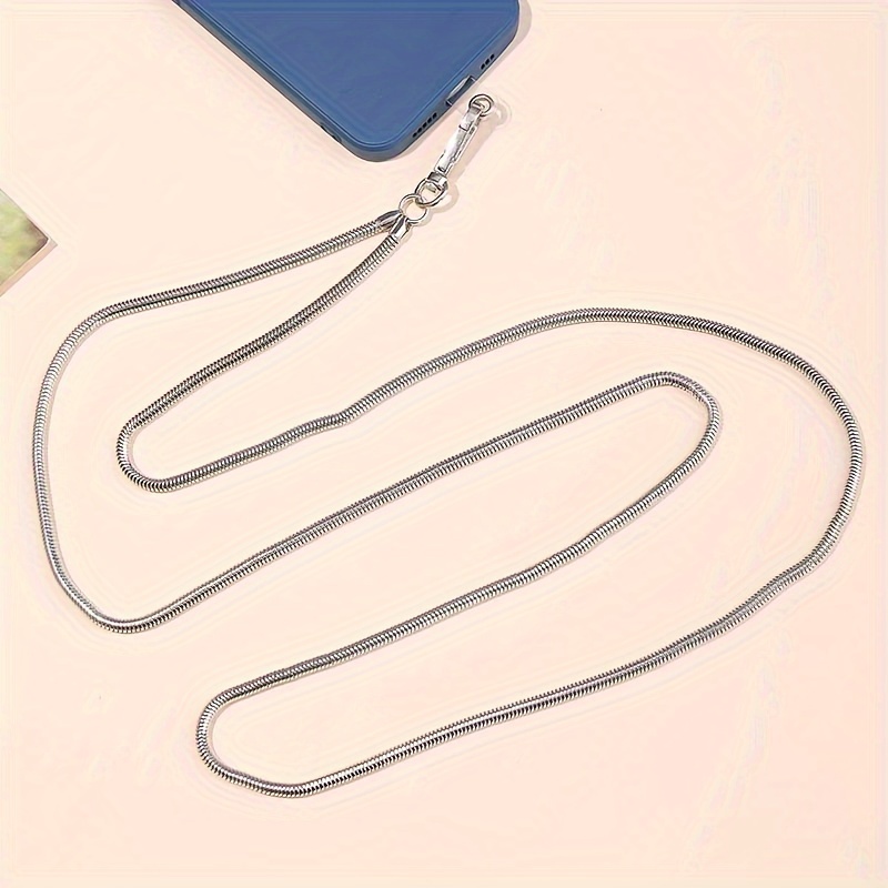 120cm Bevel Design Phone Strap Colorful Portable Acrylic Cell Phone Crossbody Case Chain Lanyard Hanger for Mobile Phone Chain,Temu