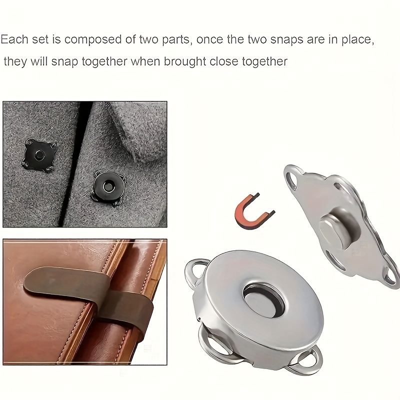 Botones magnéticos invisibles impermeables de PVC, bolsa de cierre