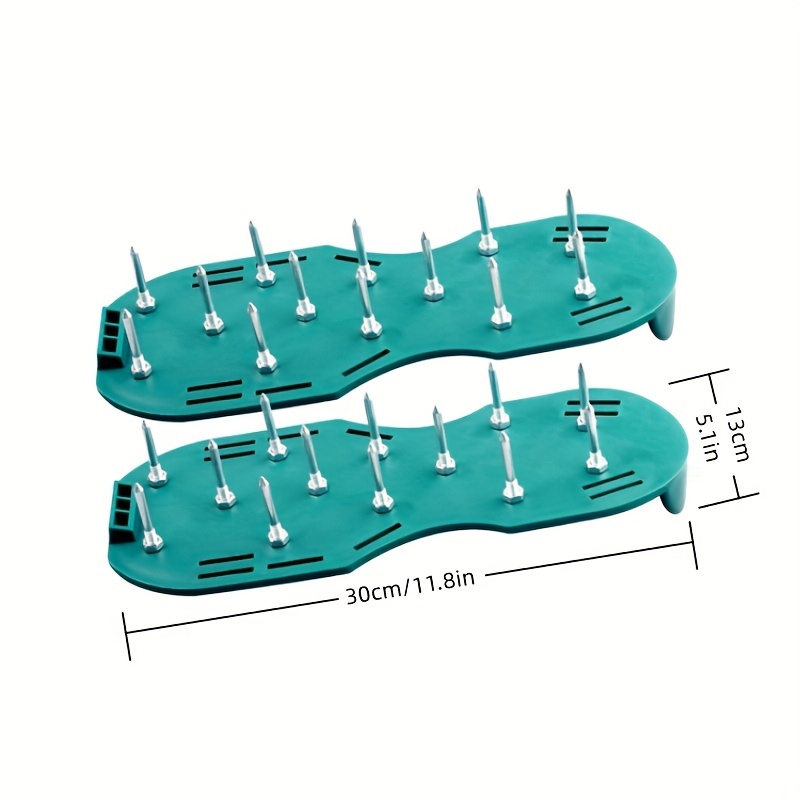 1 Pair Lawn Inflatable Shoes, Epoxy Self-leveling Paint Spikes Metal Spiked  Sandals Used To Inflate Lawn Soil, Anti-Skid, Suitable For Courtyard Or