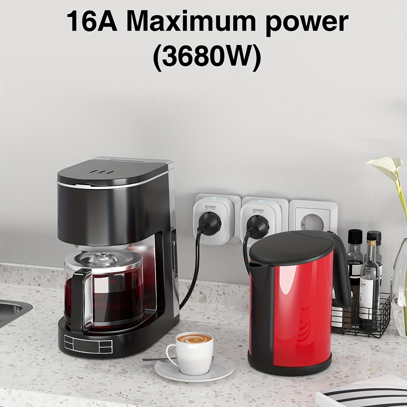 4 Cup Coffee Maker, Compatible with Smart Plugs