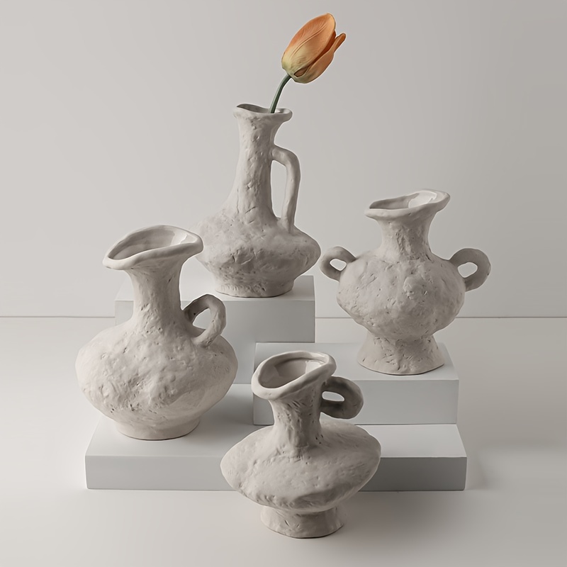 Creativity Large Gradient Ceramic Vase European Modern Matte Green